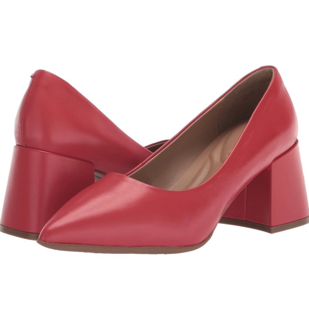 Aerosoles Red Leather Pumps Size 6.5